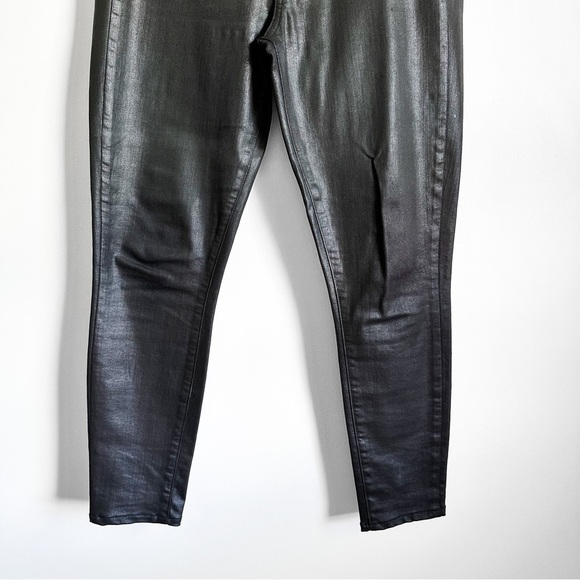 PAIGE Verdugo Ankle Jean in Black Silk Luxe Coating sz 30 - Picture 7 of 12